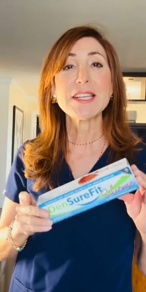 tightening loose dentures at home with DenusreFit!