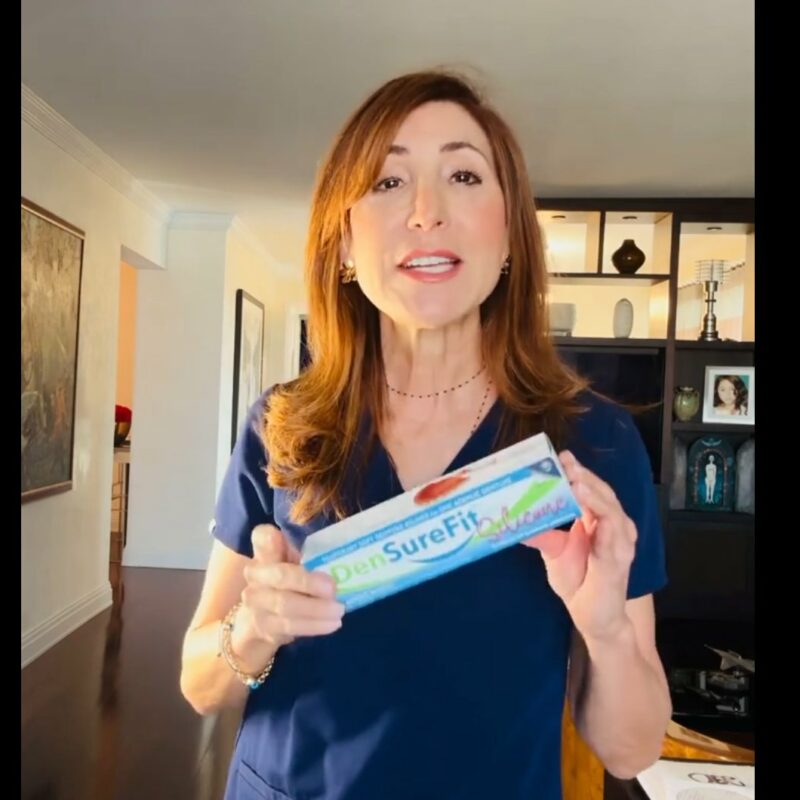 tightening loose dentures at home with DenusreFit!